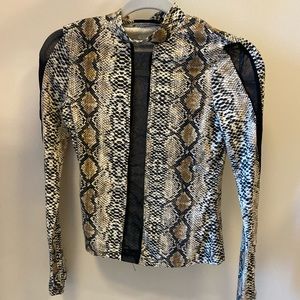 Snakeskin mesh top